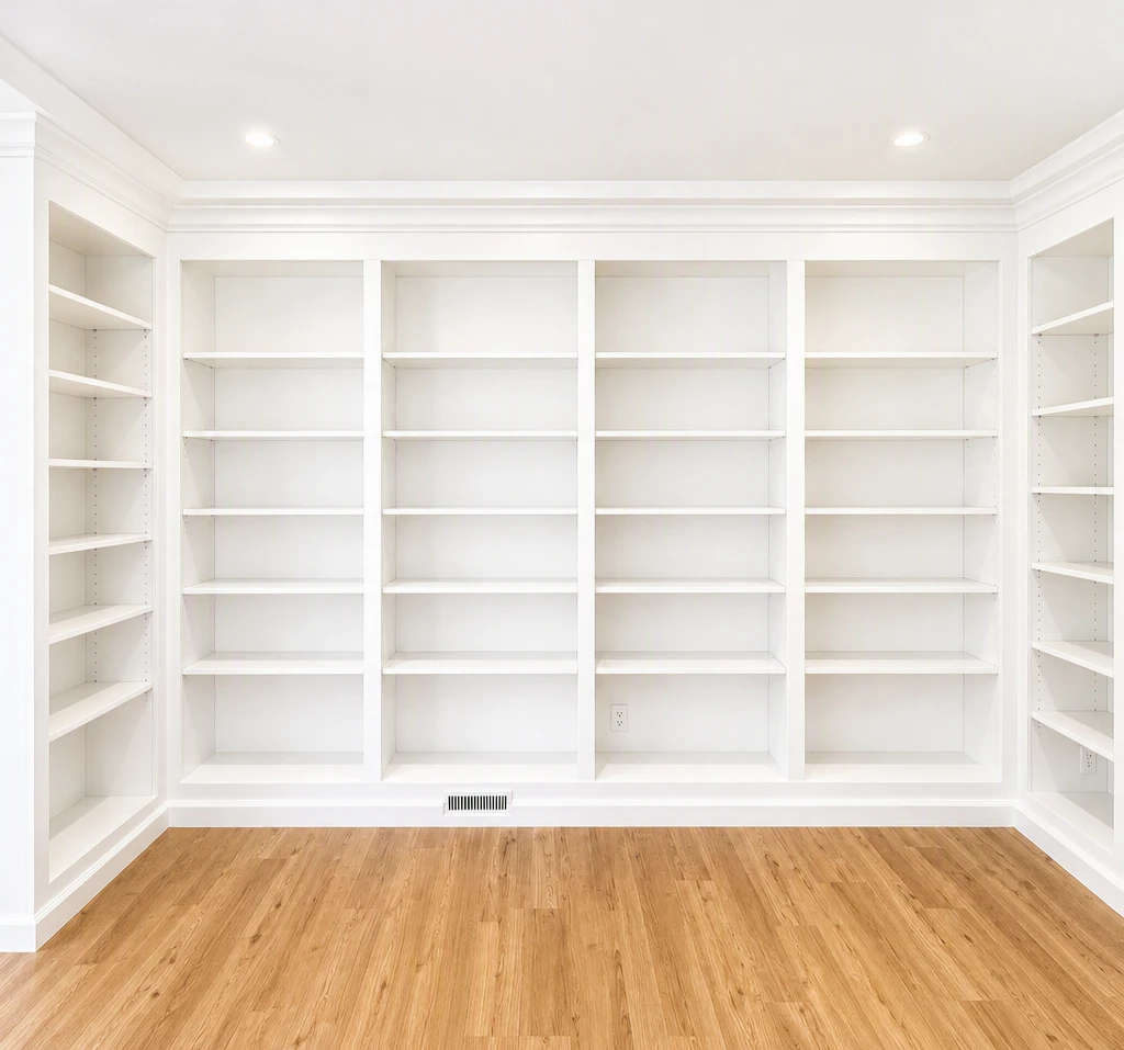 Built-In Shelving painted by Wall 2 Wall Painting