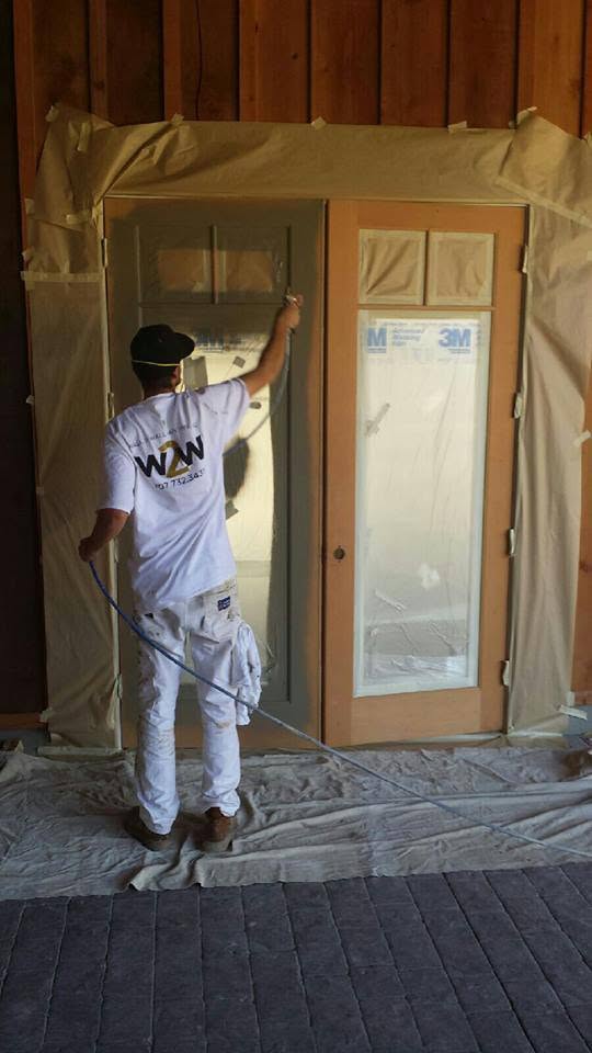 Exterior Door Spray Painting painted by Wall 2 Wall Painting