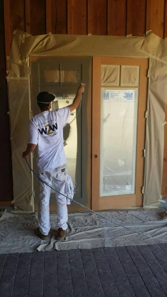 Exterior Door Spray Painting painted by Wall 2 Wall Painting